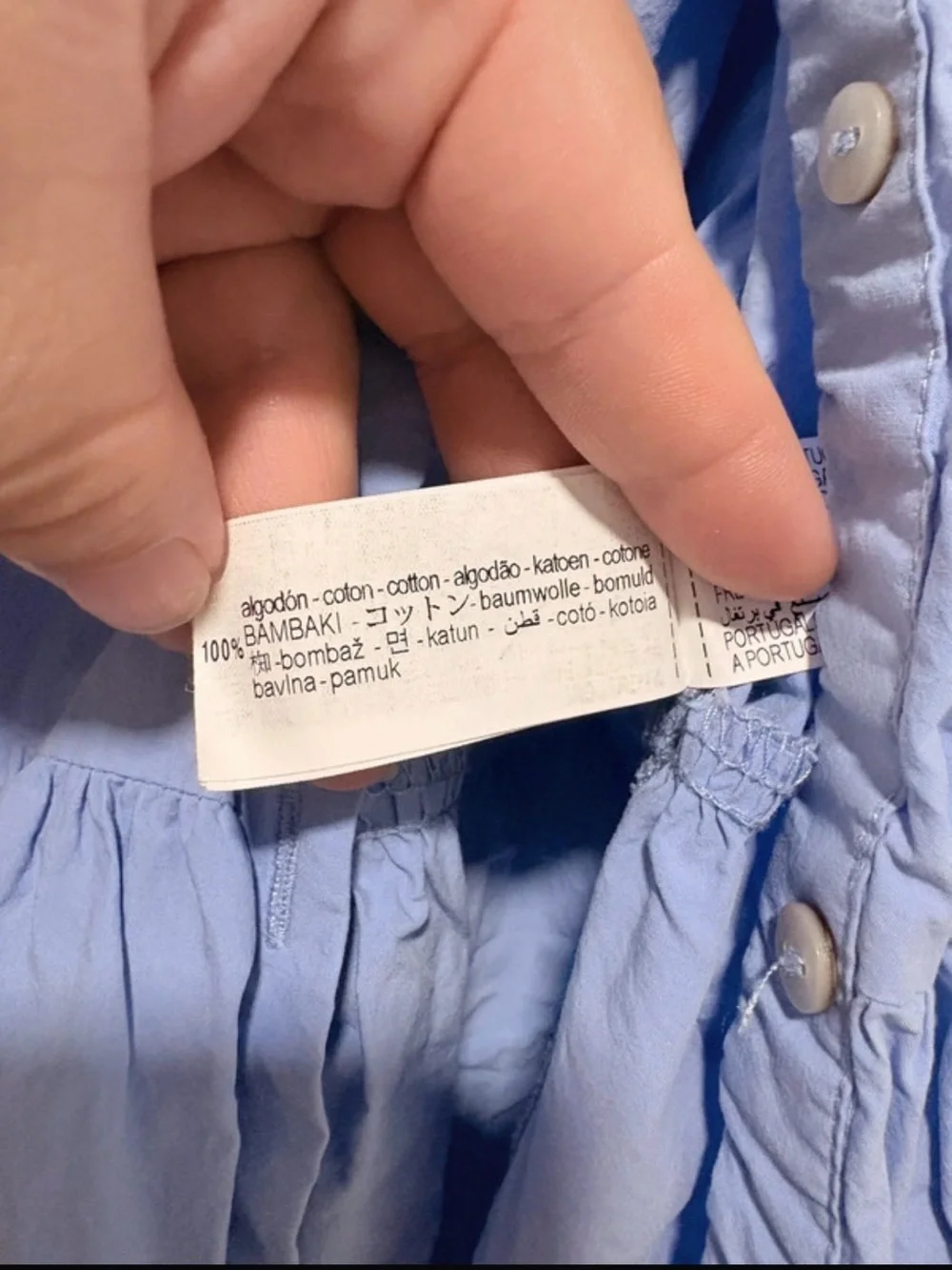Zara Light Blue Tiered Dress with White Peter Pan Collar